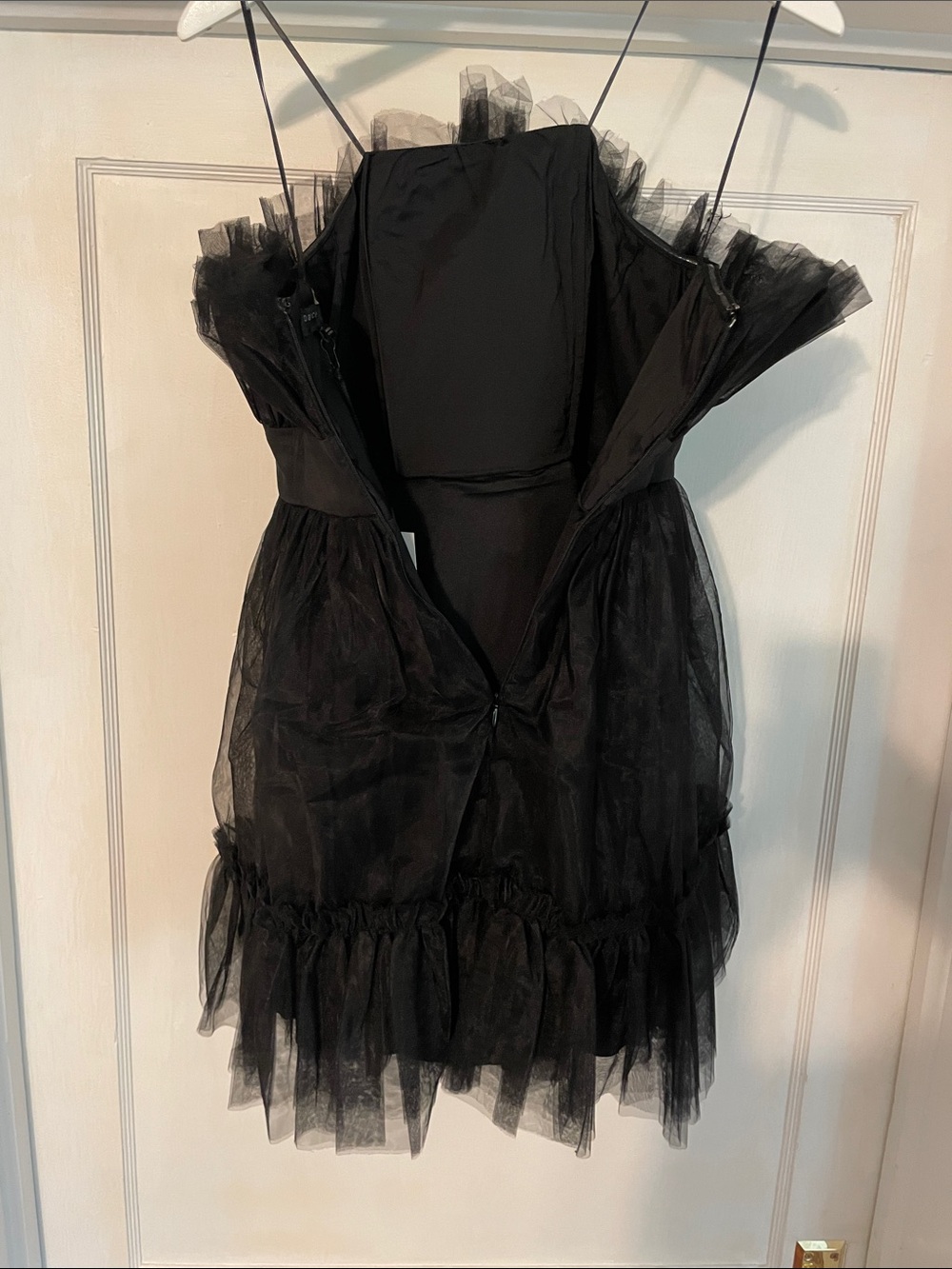 New Dance & Marvel Black Strapless Tulle Mini Dress size Small - Picture 8 of 11